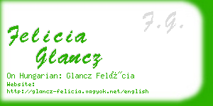 felicia glancz business card